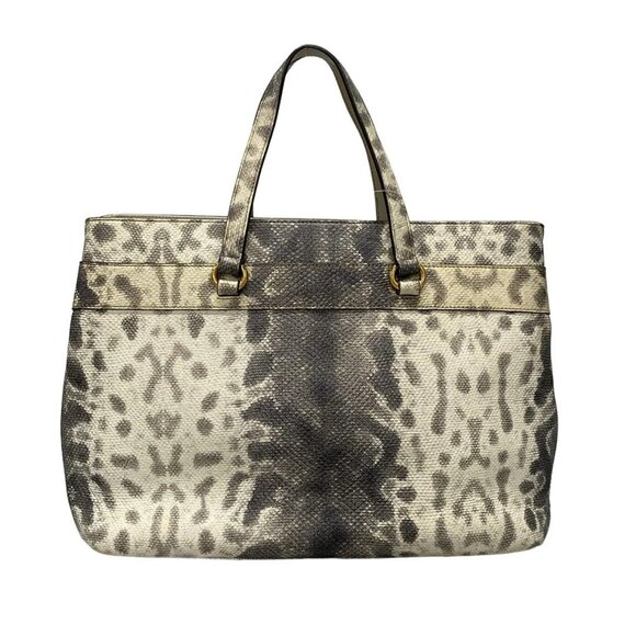 Auth GUCCI Horsebit 319795 White Dark Gray Leather - Tote Bag - Picture 2 of 16